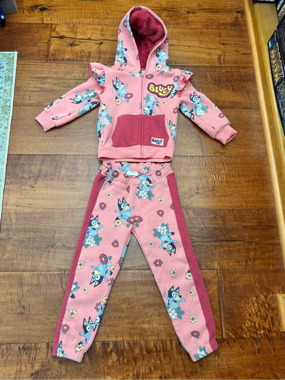 Bluey Girls Pink Matching Jacket and Sweatpants